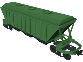 Railway Train Wagon 3D Model