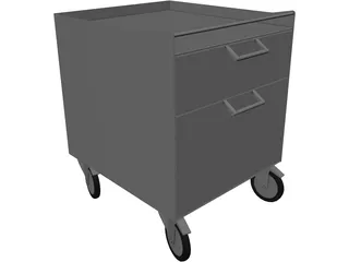 Aluminium Furniture with Wheels 3D Model