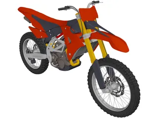 Motocross Bike 3D Model