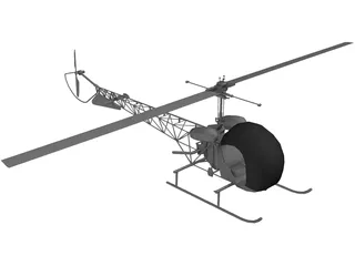 Bell 47 3D Model