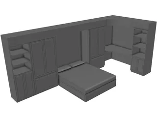 Wall Bed System 3D Model