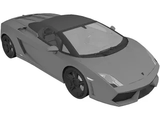 Lamborghini Gallardo LP560-4 Spyder (2009) 3D Model