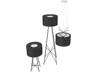 Flos Ray Lamps 3D Model