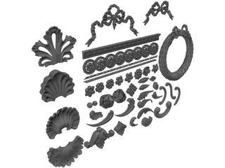 Ornaments Collection 3D Model