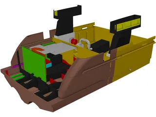 Yacht Engine Exhaust Arrangement 3D Model