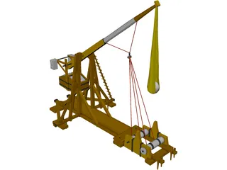 Medieval Catapult Trebuchet 3D Model