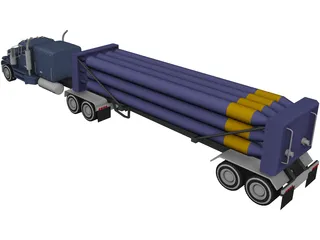 Liquid Nitrogen Carrier Truck 3D Model