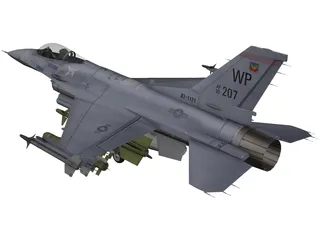 F-16C USAF 3D Model
