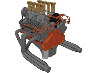 Chevrolet Small Block Engine 3D Model