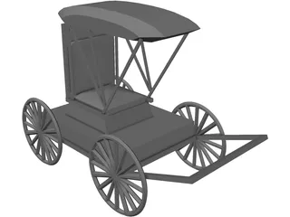 Buggy Horse Drawn 3D Model