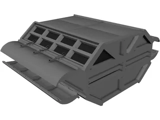 Spaceship Cargobox 3D Model
