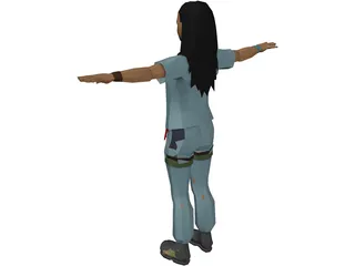 Female Multiple Outfits 3D Model