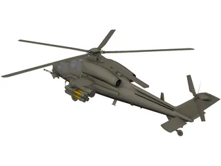 T-129 ATAK Helicopter 3D Model
