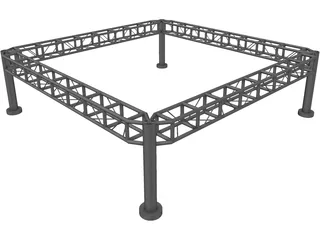 Metal Lighting Rig 3D Model