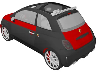 Fiat 500C Abarth (2014) 3D Model