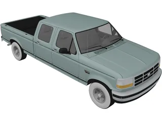 Ford F-150 Crew Cab (1996) 3D Model