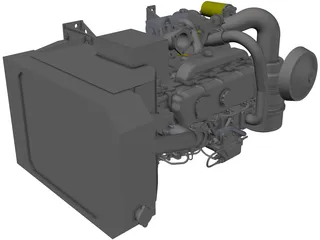 Perkins 1104A-44T Engine 3D Model