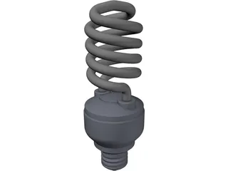E27 Fluorescent Lamp 3D Model