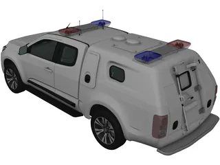 Holden Colorado SpaceCab Divisional Van (2018) 3D Model