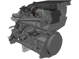 Toyota D4D Engine 3D Model