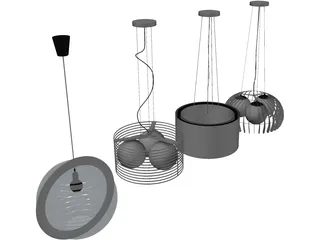 Ceiling Light Collection 3D Model