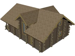 Log House 3D Model