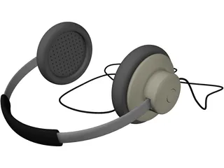 Walkman Stereo Headphones 3D Model