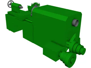 Large Horizontal Machine-Shop Lathe 3D Model