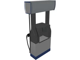 Chevron Gas Pump 3D Model