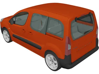 Peugeot Partner Tepee (2011) 3D Model