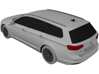 Volkswagen Passat GTE Variant (2020) 3D Model