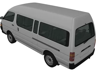 Toyota HiAce H100 Commuter (1992) 3D Model