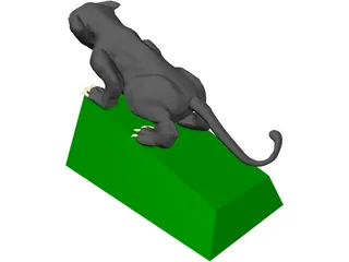 Panther Statue 3D Model