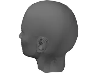 Head Female 3D Model