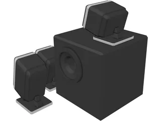 Surround Speaker Set 5.1 3D Model