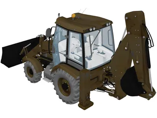 Backhoe Loader 3D Model