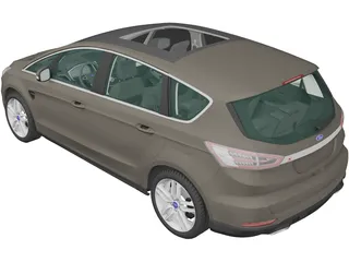 Ford S-Max (2015) 3D Model