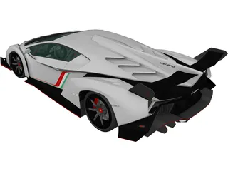 Lamborghini Veneno LP750-4 (2013) 3D Model