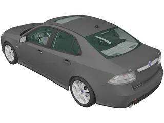 Saab 9-3 Sport Sedan (2008) 3D Model