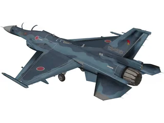 Mitsubishi F-2 3D Model