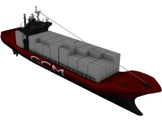 Cargo Ship 3D Model