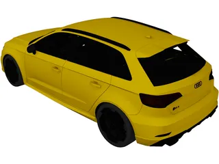 Audi RS3 Sportback (2018) 3D Model