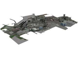 Warwick City, UK 3D Model