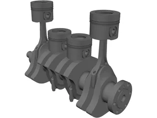 Diesel Engine 3D Model