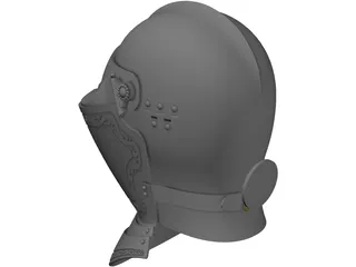Armet Helmet 3D Model