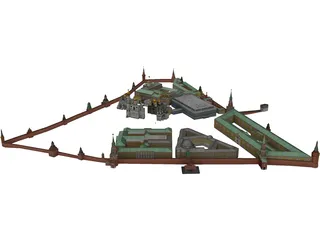 Moscow Kremlin City Center 3D Model