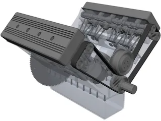 Ferrari 288 GTO Engine 3D Model