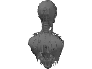 Robotic Girl 3D Model