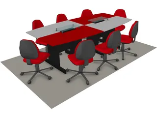 Conference Table 3D Model