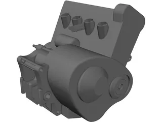 Honda CBR-600RR Engine 3D Model